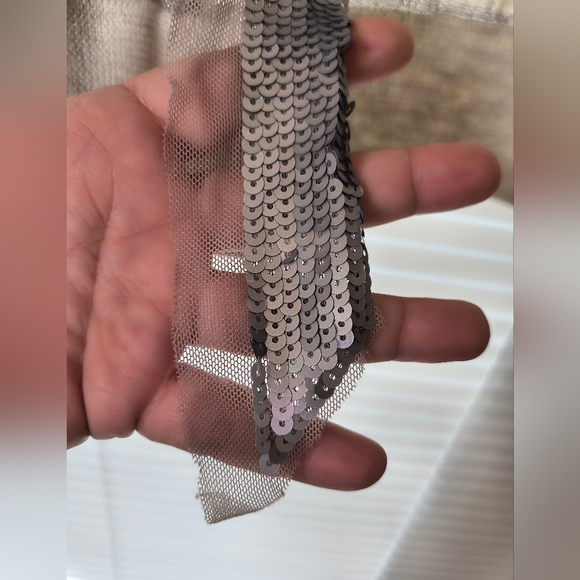 Ann Taylor LOFT Cardigan Gray Sequin Size Medium M - Picture 8 of 15